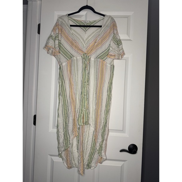 O'Neill Other - O'neill Low Tide Stripe Hi Low Swimsuit Coverup Dress Xl